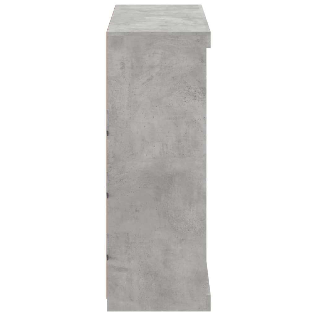 Servantă cu lumini LED, gri beton, 81x37x100 cm - Lando