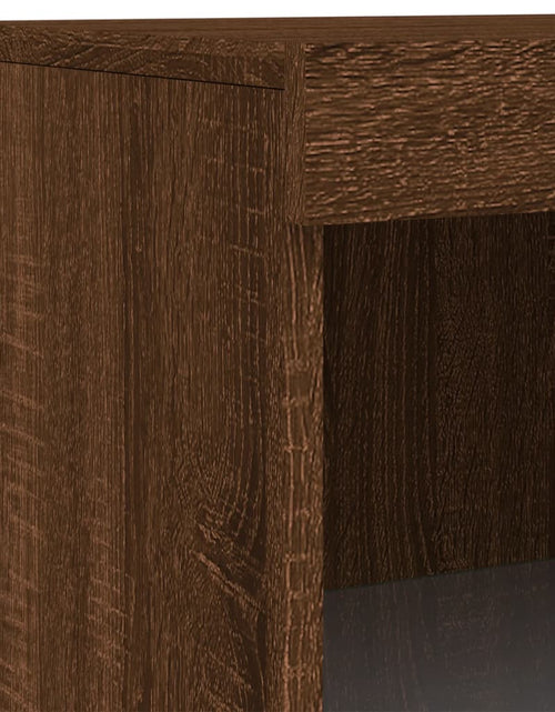 Încărcați imaginea în vizualizatorul Galerie, Servantă cu lumini LED, stejar maro, 41x37x100 cm - Lando
