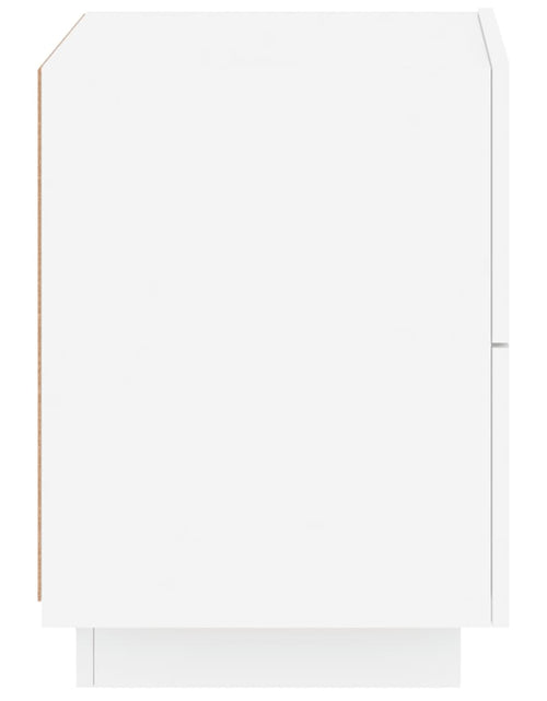 Încărcați imaginea în vizualizatorul Galerie, Noptiere cu lumini LED, 2 buc., alb, lemn prelucrat - Lando
