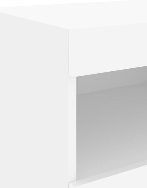 Încărcați imaginea în vizualizatorul Galerie, Noptieră cu lumini LED, alb, 50x40x45 cm - Lando
