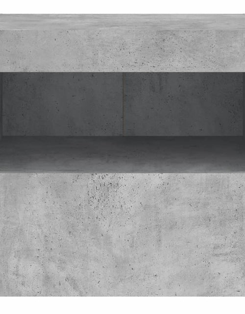 Încărcați imaginea în vizualizatorul Galerie, Noptieră cu lumini LED, gri beton, 50x40x45 cm - Lando
