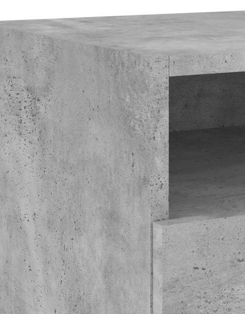 Încărcați imaginea în vizualizatorul Galerie, Noptiere cu lumini LED, 2 buc., gri beton, 40x39x37 cm - Lando
