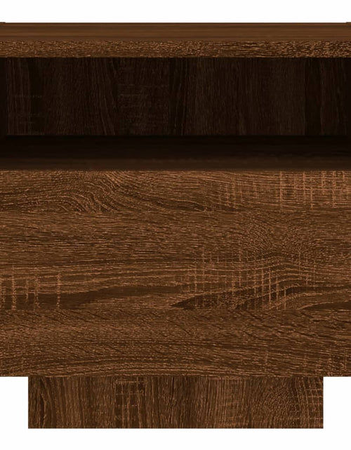Încărcați imaginea în vizualizatorul Galerie, Noptieră cu lumini LED, stejar maro, 40x39x37 cm - Lando
