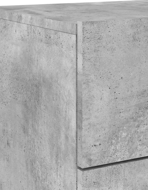 Încărcați imaginea în vizualizatorul Galerie, Noptieră montată pe perete cu lumini LED, gri beton - Lando
