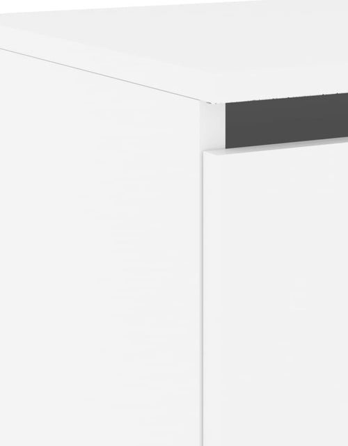 Загрузите изображение в средство просмотра галереи, Noptieră montată pe perete cu lumini LED, alb - Lando
