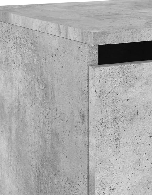 Încărcați imaginea în vizualizatorul Galerie, Noptiere montate pe perete cu lumini LED, 2 buc., gri beton - Lando
