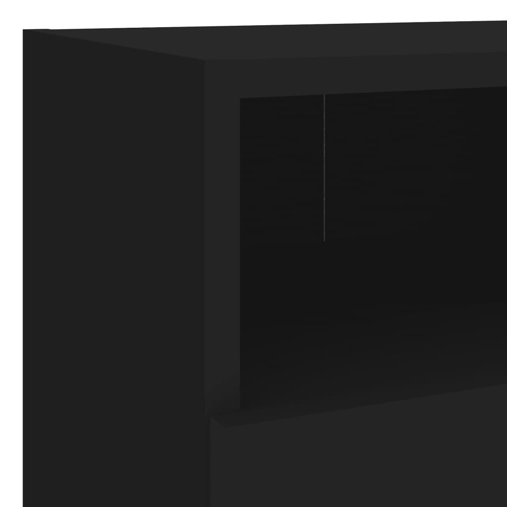 Comodă TV de perete, negru, 40x30x30 cm, lemn prelucrat - Lando