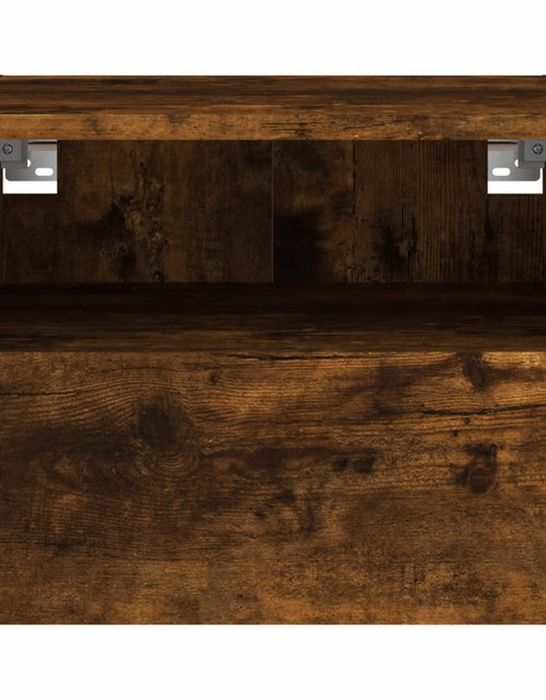 Încărcați imaginea în vizualizatorul Galerie, Comodă TV de perete stejar fumuriu 40x30x30 cm lemn prelucrat - Lando

