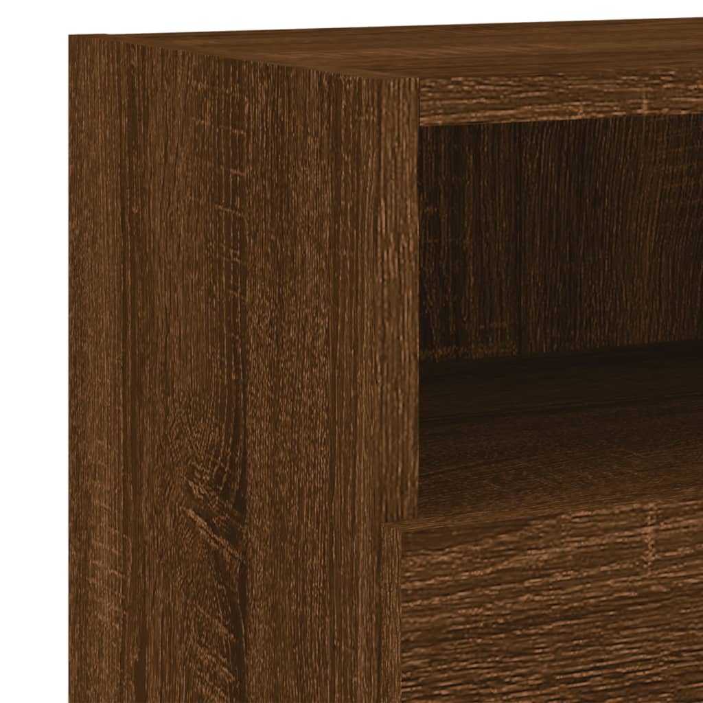 Comodă TV de perete, stejar maro, 60x30x30 cm, lemn prelucrat - Lando