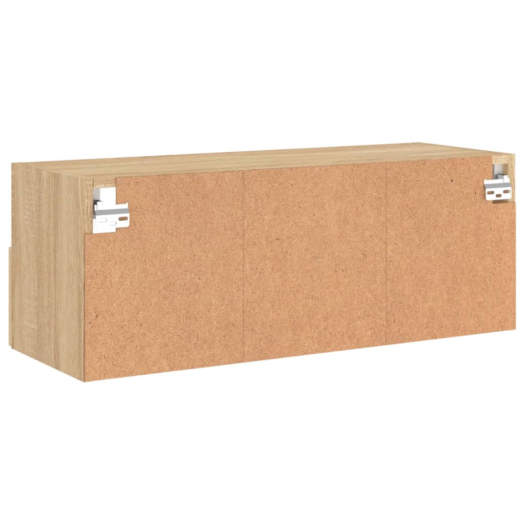 Comode TV de perete, stejar sonoma, 80x30x30 cm, lemn prelucrat - Lando