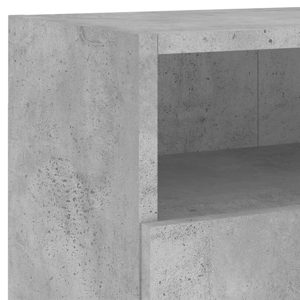 Comode TV de perete, 2 buc., gri beton, 80x30x30 cm, lemn - Lando