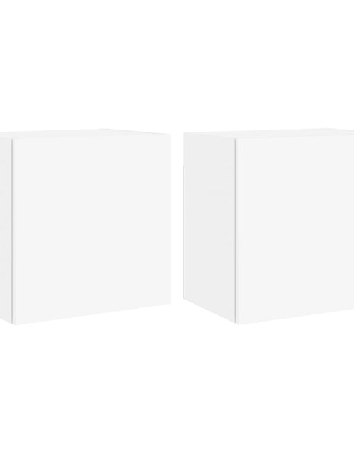 Încărcați imaginea în vizualizatorul Galerie, Comode TV de perete, 2 buc., alb, 40,5x30x40 cm, lemn prelucrat - Lando
