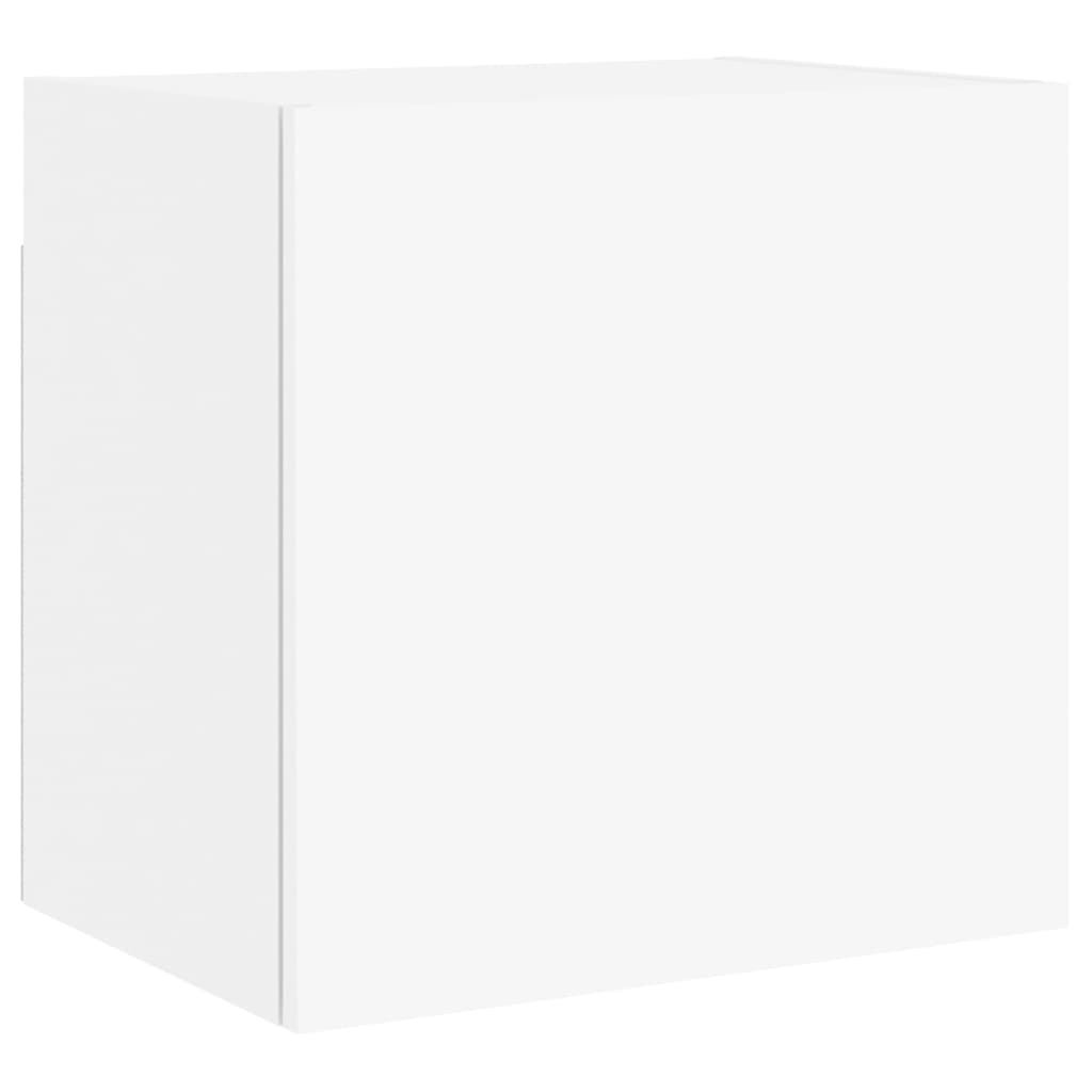 Comode TV de perete, 2 buc., alb, 40,5x30x40 cm, lemn prelucrat - Lando