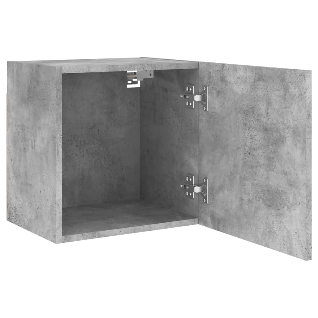 Comodă TV de perete, gri beton, 40,5x30x40 cm, lemn prelucrat - Lando