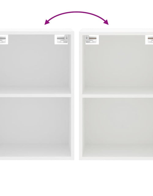 Încărcați imaginea în vizualizatorul Galerie, Comode TV de perete, 2 buc., alb, 40,5x30x60 cm, lemn prelucrat - Lando
