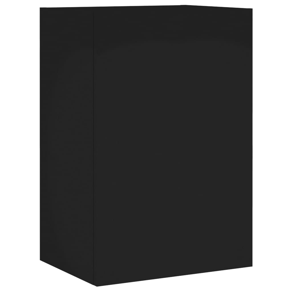 Comode TV de perete, 2 buc. negru, 40,5x30x60 cm lemn prelucrat - Lando