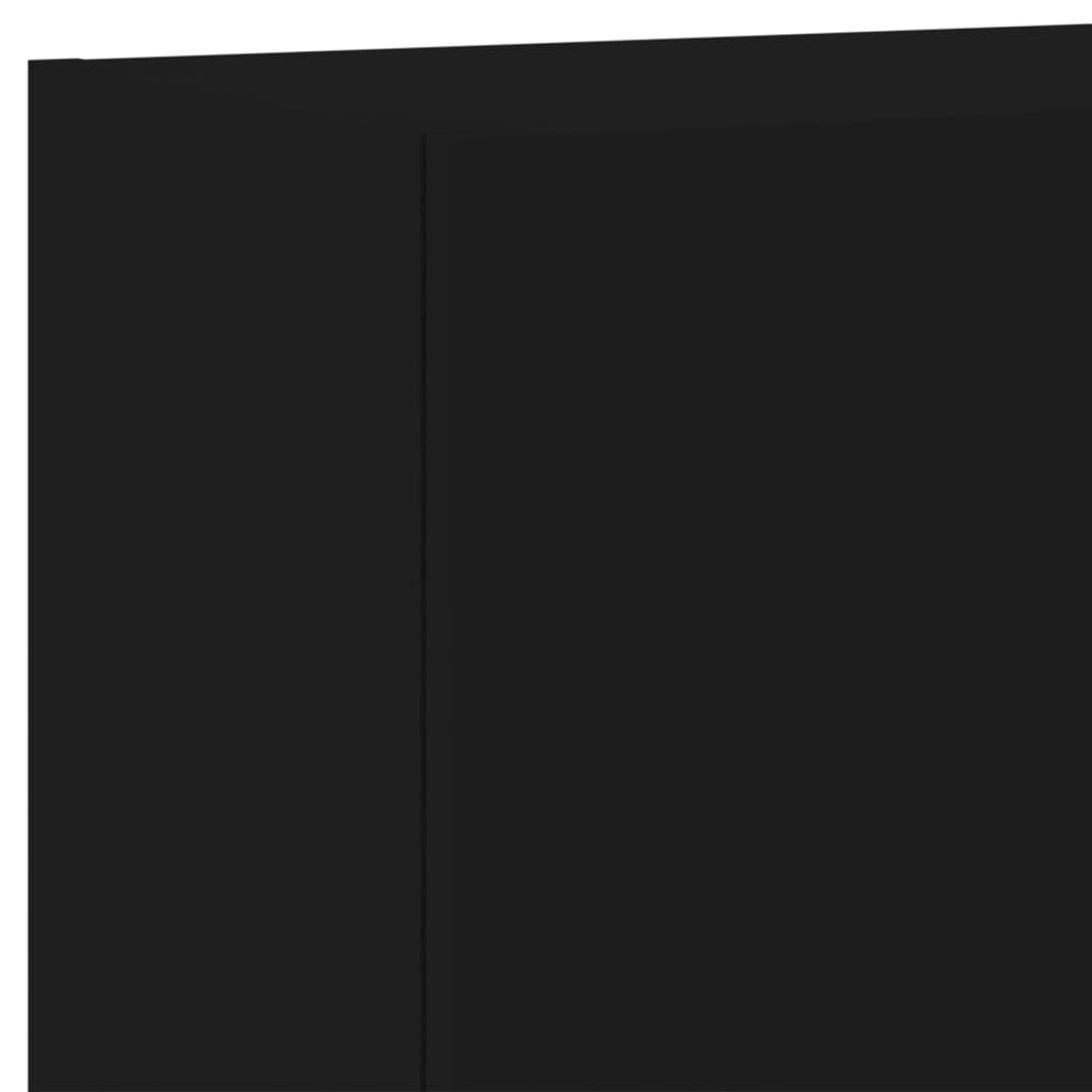 Comodă TV de perete, negru, 40,5x30x90 cm, lemn prelucrat - Lando