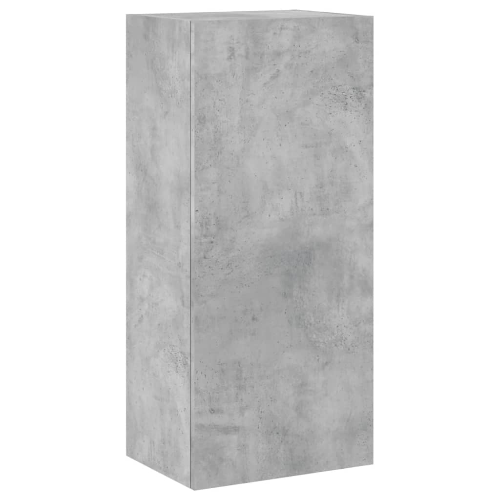 Comodă TV de perete, gri beton, 40,5x30x90 cm, lemn prelucrat - Lando