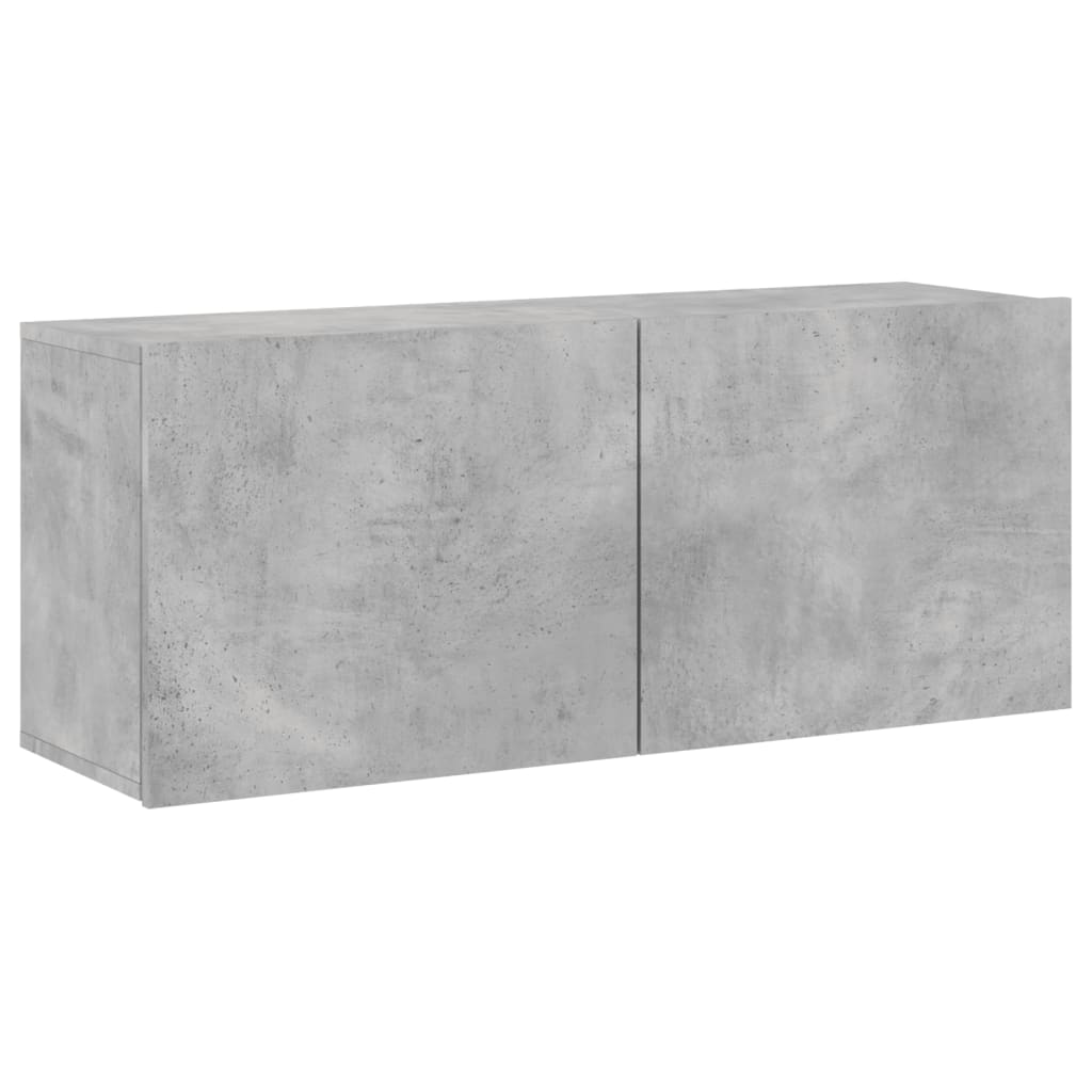 Comodă TV de perete, gri beton, 100x30x41 cm - Lando