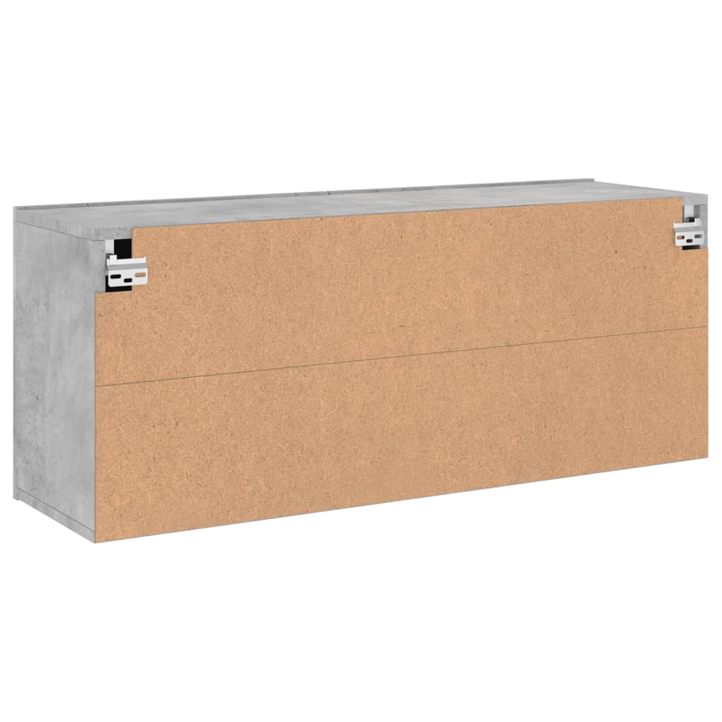 Comodă TV de perete, gri beton, 100x30x41 cm - Lando