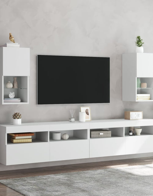 Загрузите изображение в средство просмотра галереи, Comodă TV cu lumini LED, alb, 30,5x30x60 cm - Lando

