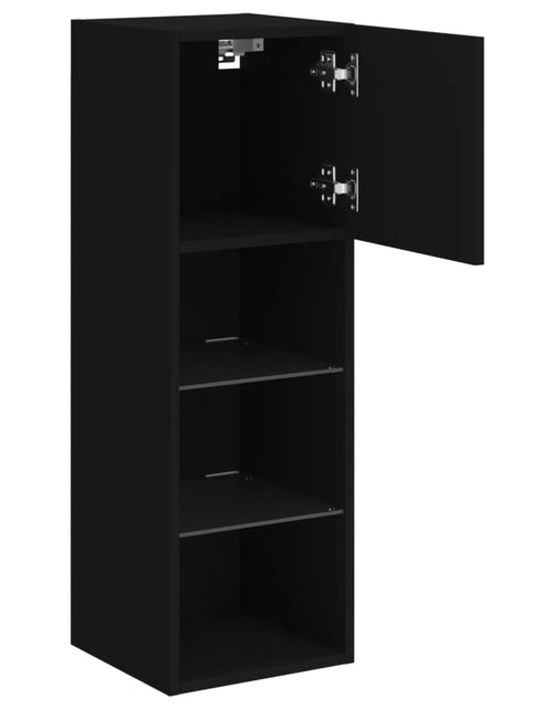 Încărcați imaginea în vizualizatorul Galerie, Comodă TV cu lumini LED, negru, 30,5x30x90 cm - Lando
