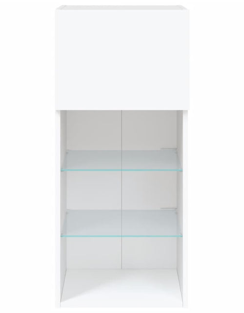 Încărcați imaginea în vizualizatorul Galerie, Comodă TV cu lumini LED, alb, 40,5x30x90 cm - Lando
