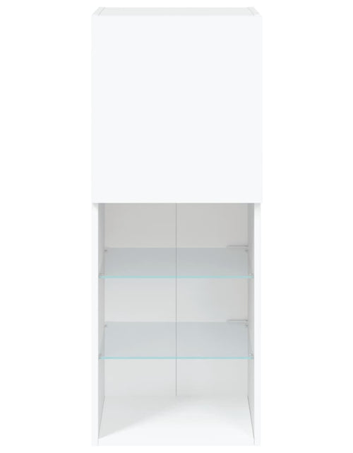 Încărcați imaginea în vizualizatorul Galerie, Comodă TV cu lumini LED, alb, 40,5x30x102 cm - Lando
