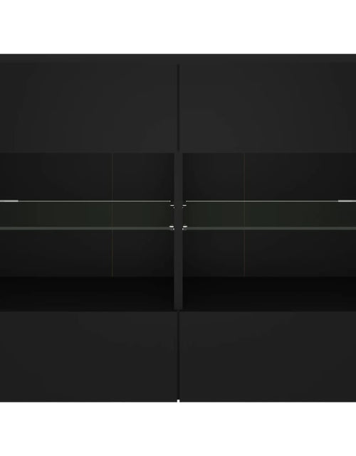 Încărcați imaginea în vizualizatorul Galerie, Comodă TV de perete cu lumini LED, negru, 78,5x30x60,5 cm - Lando
