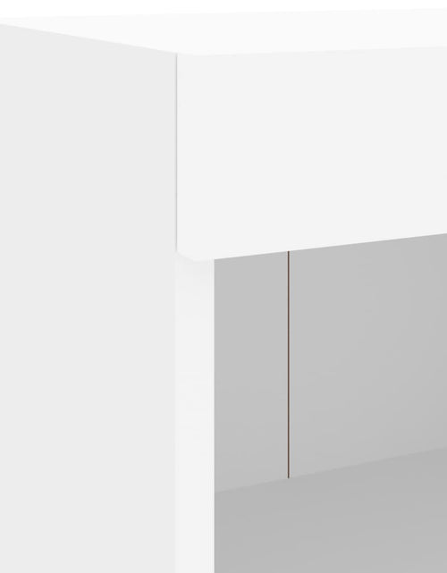 Încărcați imaginea în vizualizatorul Galerie, Noptieră cu lumini LED montată pe perete, alb - Lando
