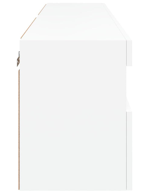 Încărcați imaginea în vizualizatorul Galerie, Comode TV de perete cu lumini LED, 2 buc., alb, 60x30x40 cm - Lando

