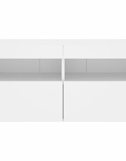 Încărcați imaginea în vizualizatorul Galerie, Comodă TV de perete cu lumini LED, alb, 80x30x40 cm - Lando
