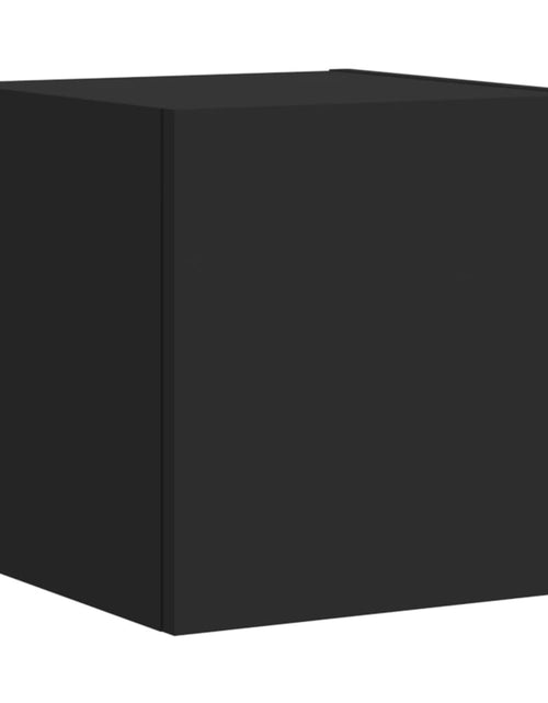 Încărcați imaginea în vizualizatorul Galerie, Comodă TV de perete cu lumini LED, negru, 30,5x35x30 cm - Lando
