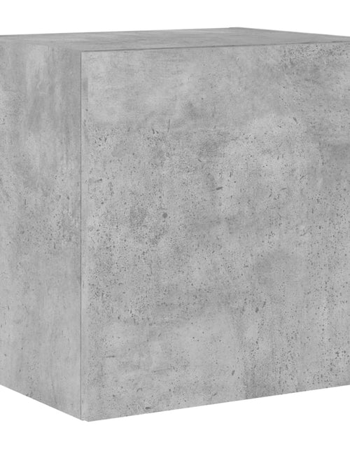 Încărcați imaginea în vizualizatorul Galerie, Comode TV de perete cu lumini LED 2 buc. gri beton 40,5x35x40cm - Lando
