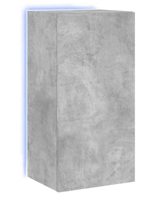 Încărcați imaginea în vizualizatorul Galerie, Comodă TV de perete cu lumini LED, gri beton, 40,5x35x80 cm - Lando
