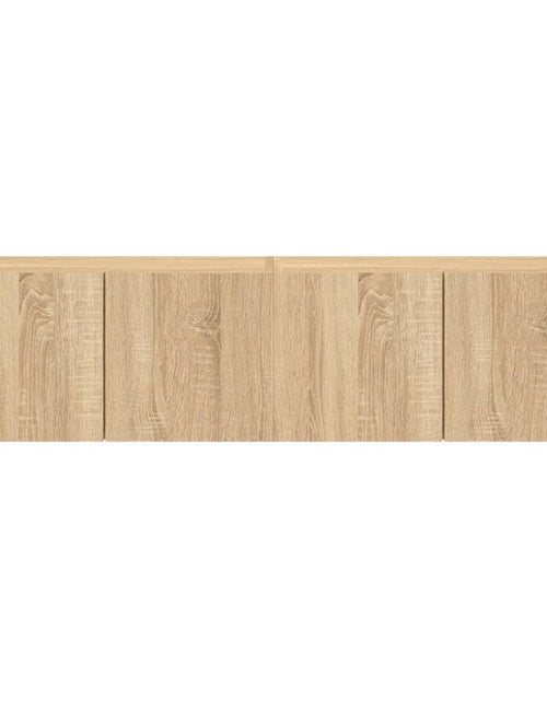 Încărcați imaginea în vizualizatorul Galerie, Comodă TV de perete cu LED, 2 buc. stejar sonoma, 60x35x31 cm - Lando
