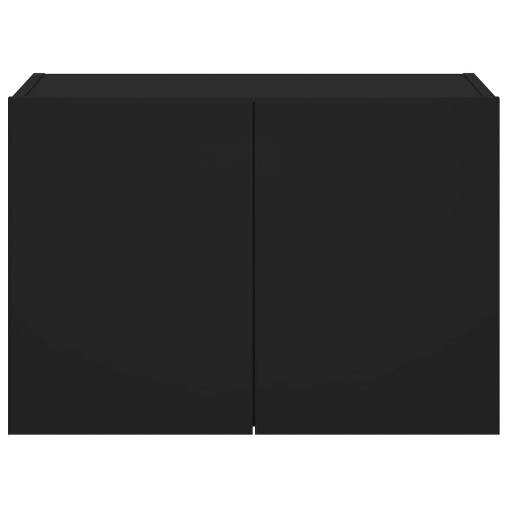 Comodă TV de perete cu lumini LED, negru, 60x35x41 cm - Lando