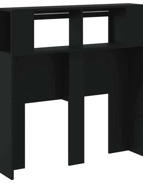 Încărcați imaginea în vizualizatorul Galerie, Tăblie de pat cu LED, negru, 100x18,5x103,5 cm, lemn - Lando
