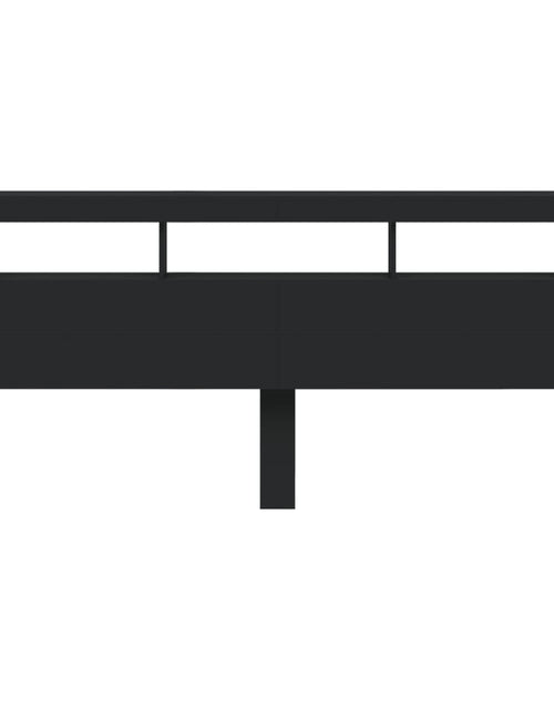 Încărcați imaginea în vizualizatorul Galerie, Tăblie de pat cu LED, negru, 220x18,5x103,5 cm, lemn - Lando
