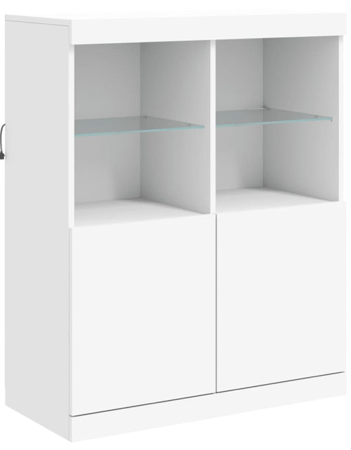 Încărcați imaginea în vizualizatorul Galerie, Servantă cu lumini LED, alb, 202x37x100 cm - Lando
