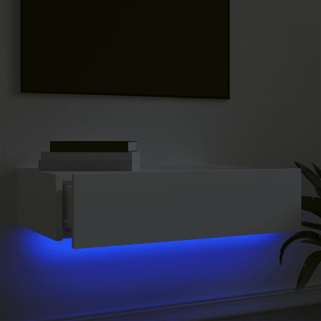 Dulap TV cu lumini LED, alb, 60x35x15,5 cm Lando - Lando
