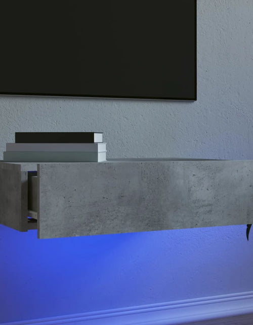 Загрузите изображение в средство просмотра галереи, Comodă TV cu lumini LED, gri beton, 60x35x15,5 cm Lando - Lando
