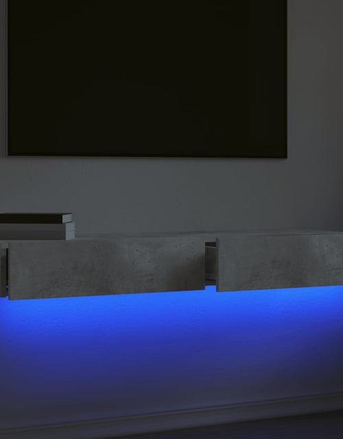 Încărcați imaginea în vizualizatorul Galerie, Comode TV cu lumini LED, 2 buc., gri beton, 60x35x15,5 cm Lando - Lando
