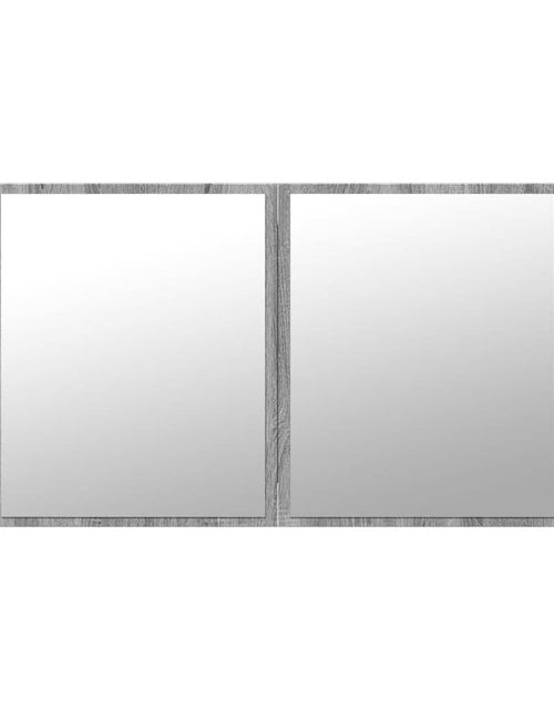 Загрузите изображение в средство просмотра галереи, Dulap de baie cu oglindă și LED gri sonoma, 90x12x45 cm, acril - Lando
