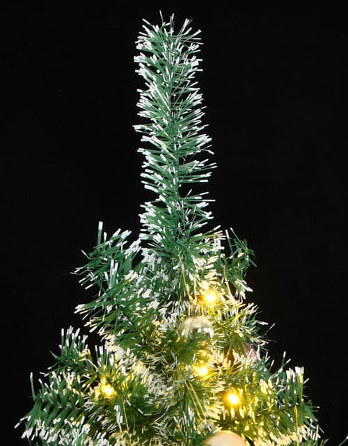 Încărcați imaginea în vizualizatorul Galerie, Brad Crăciun artificial, 300 LED/globuri/zăpadă pufoasă, 210 cm - Lando

