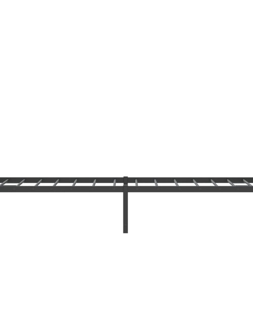 Загрузите изображение в средство просмотра галереи, Cadru pat metalic cu tăblii de cap/picioare , negru, 75x190 cm - Lando
