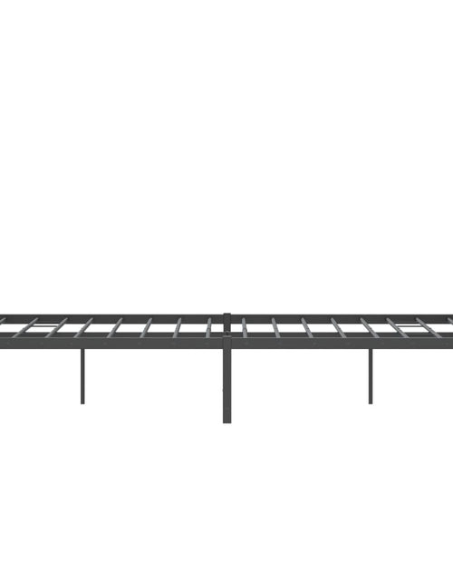 Загрузите изображение в средство просмотра галереи, Cadru pat metalic cu tăblie de cap/picioare , negru, 120x200 cm - Lando
