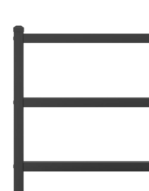 Загрузите изображение в средство просмотра галереи, Cadru pat metalic cu tăblie de cap/picioare , negru, 150x200 cm - Lando
