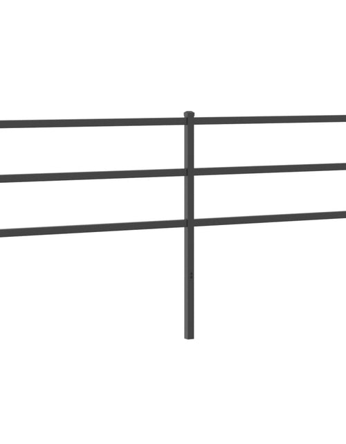 Încărcați imaginea în vizualizatorul Galerie, Tăblie de pat metalică, negru, 193 cm - Lando
