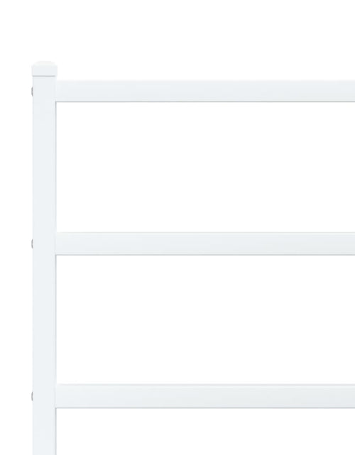Загрузите изображение в средство просмотра галереи, Cadru pat metalic cu tăblie, alb, 90x200 cm - Lando
